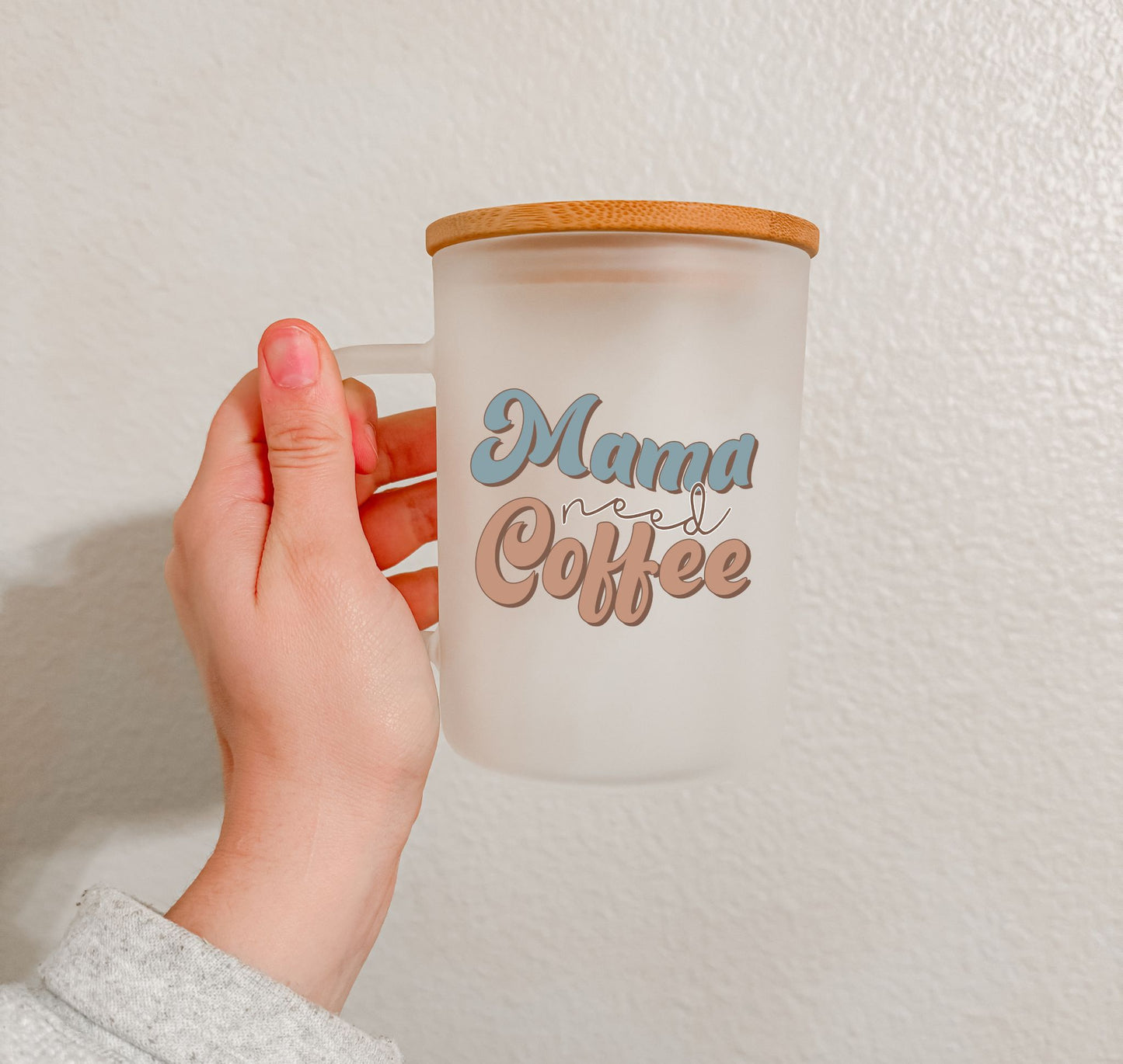 17 oz Frosted Glass Mug | Boho Mom (8 Options)