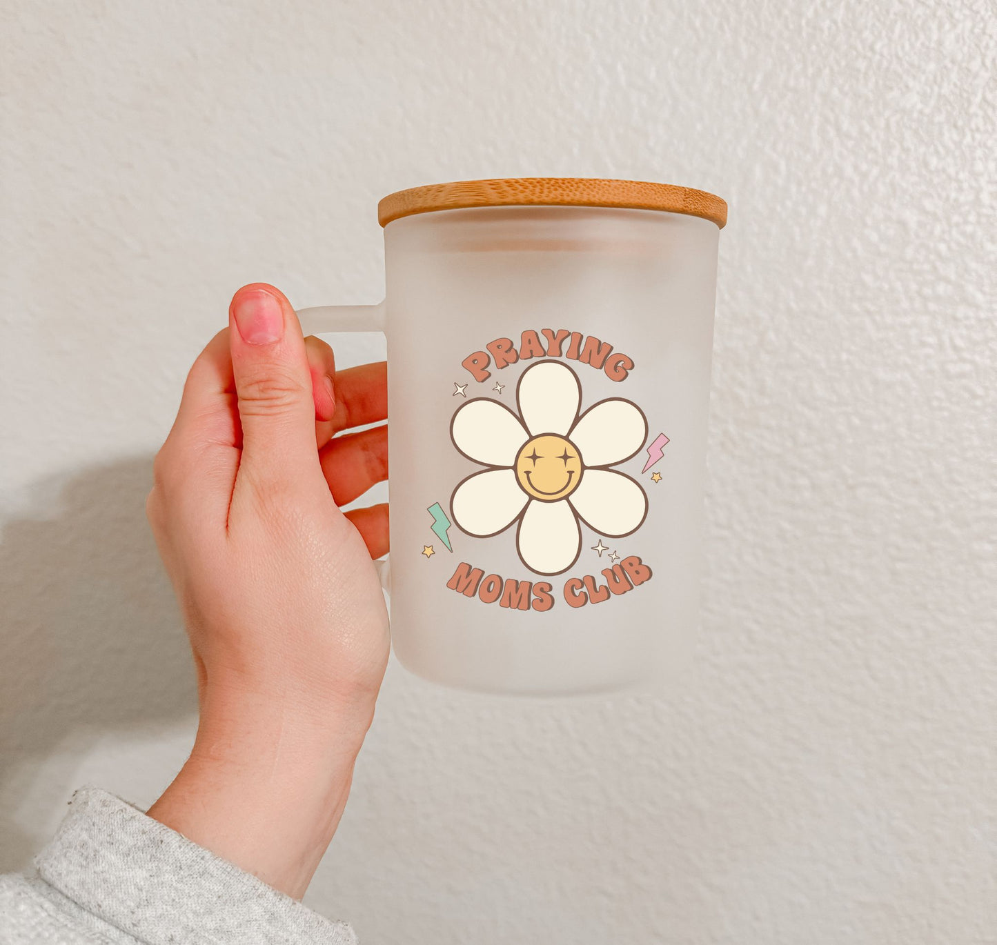 17 oz Frosted Glass Mug | Boho Mom (8 Options)