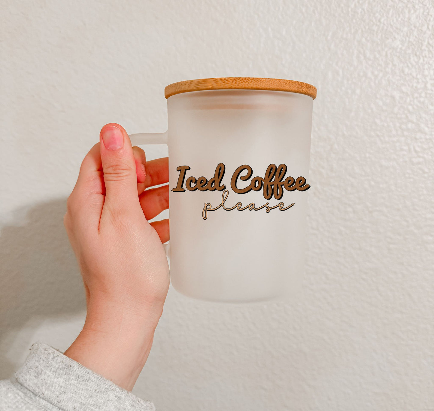 17 oz Frosted Glass Mug | Neutral Coffee (7 Options)