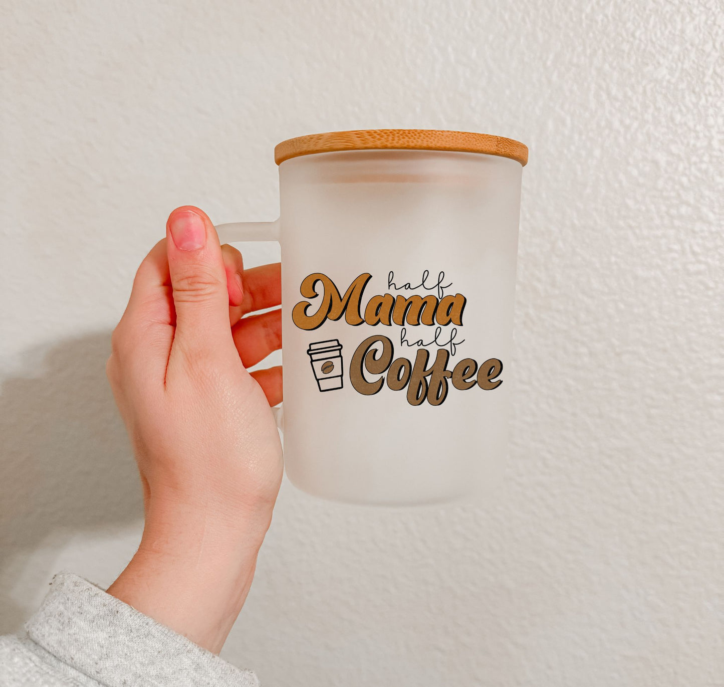 17 oz Frosted Glass Mug | Neutral Coffee (7 Options)