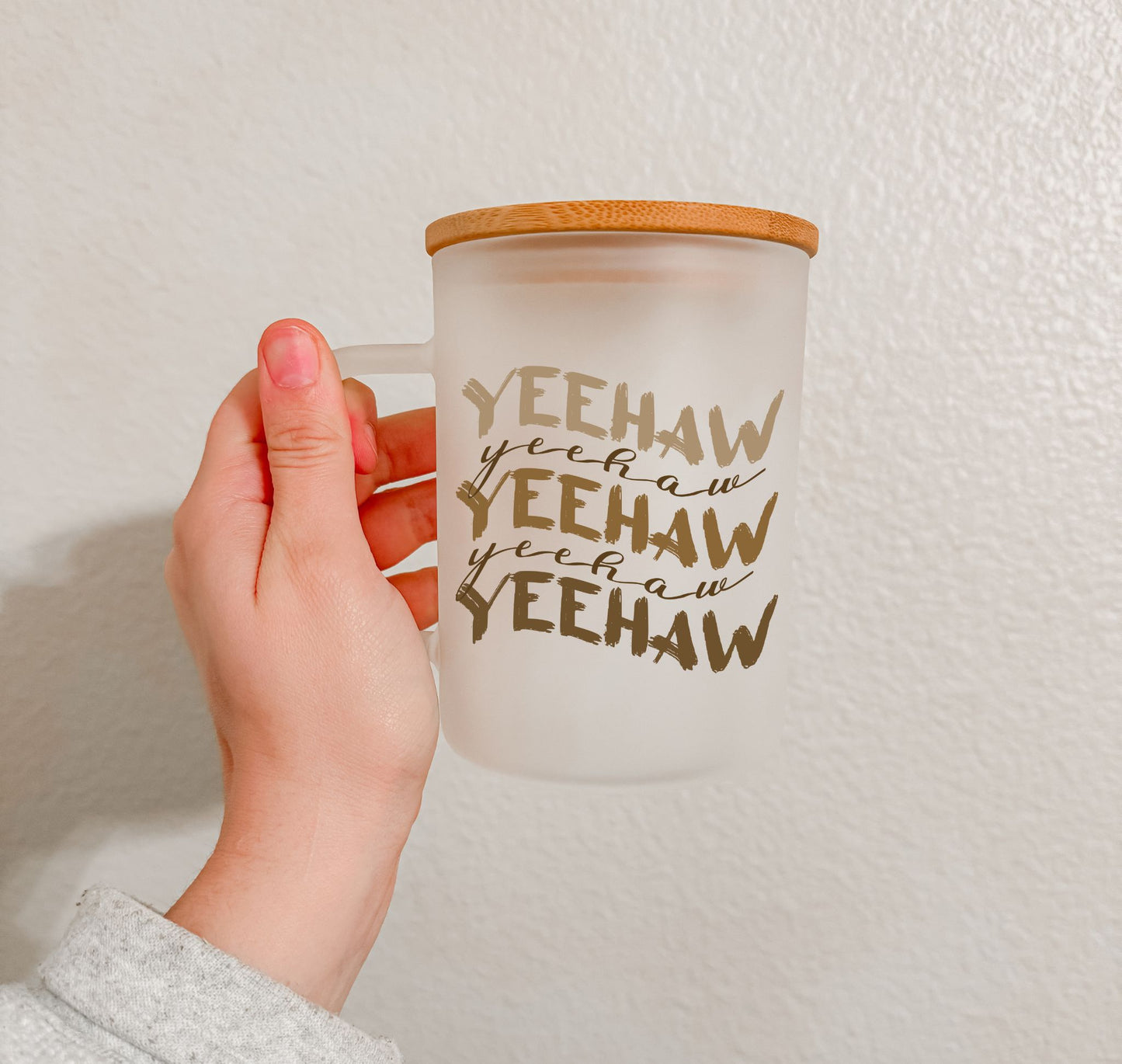 17 oz Frosted Glass Mug | Cowgirl Vibes (10 Options)