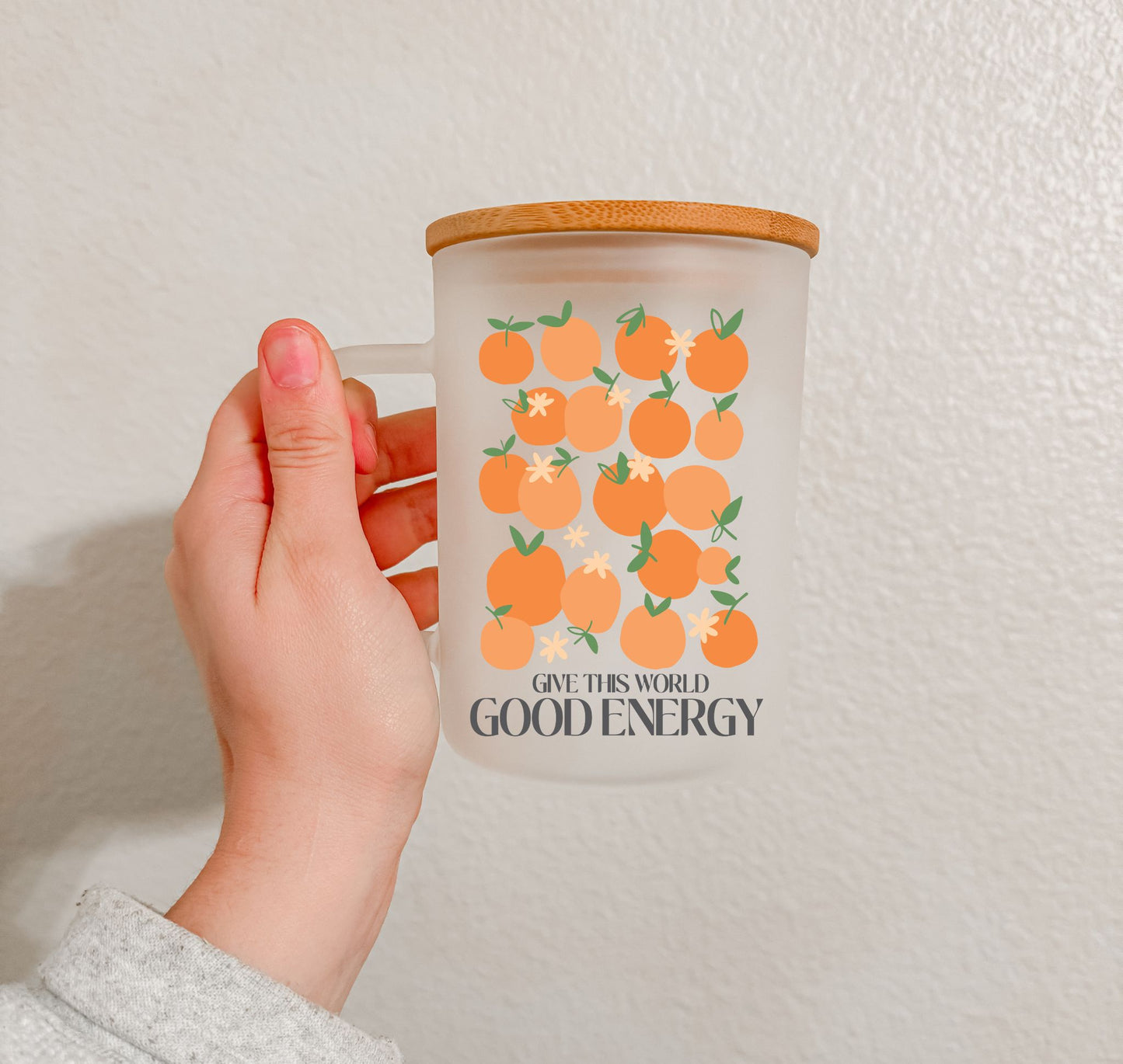 17 oz Frosted Glass Mug | Boho Quotes (10 Options)