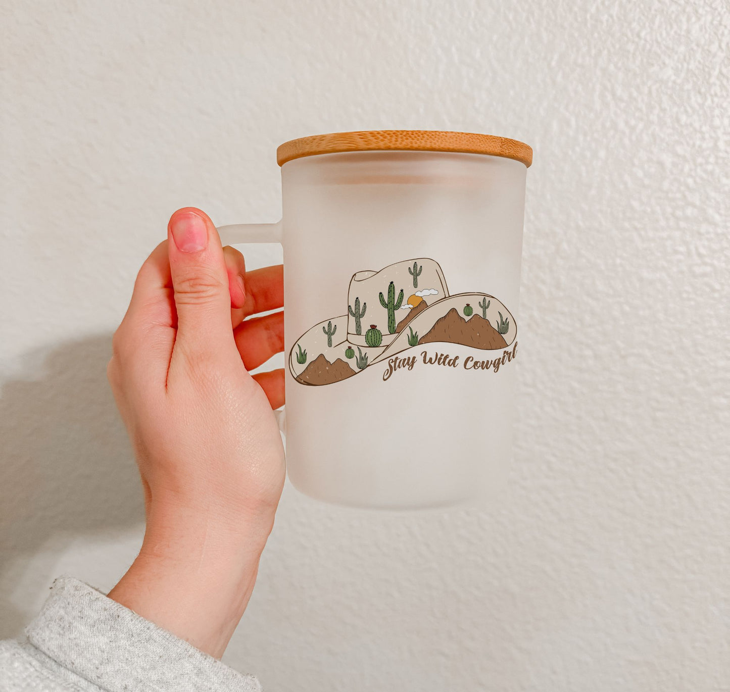 17 oz Frosted Glass Mug | Cowgirl Vibes (10 Options)