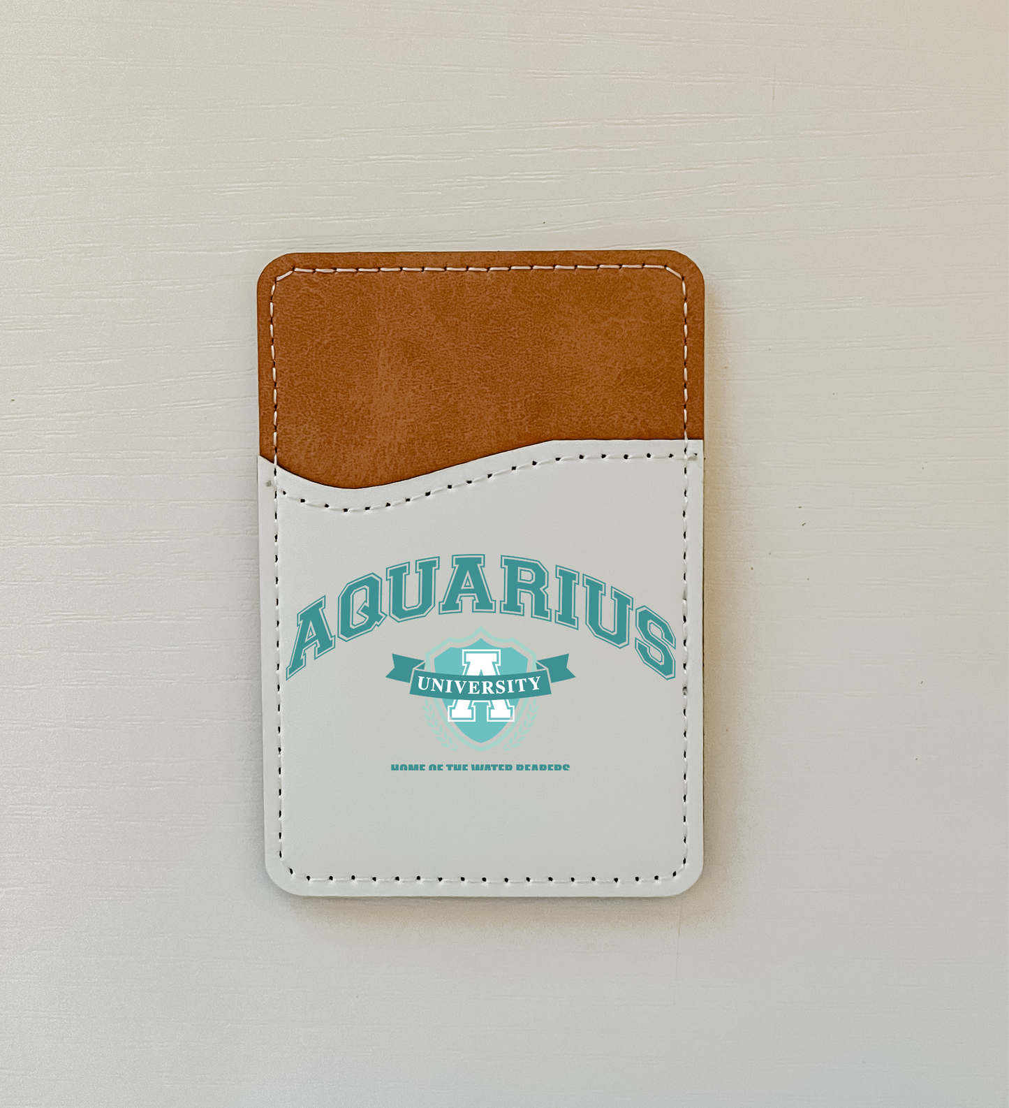 Zodiac University Leather Card Holder