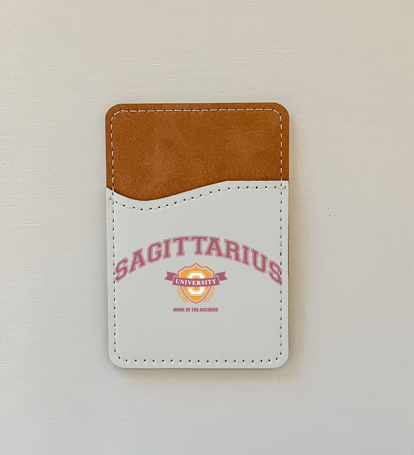 Zodiac University Leather Card Holder