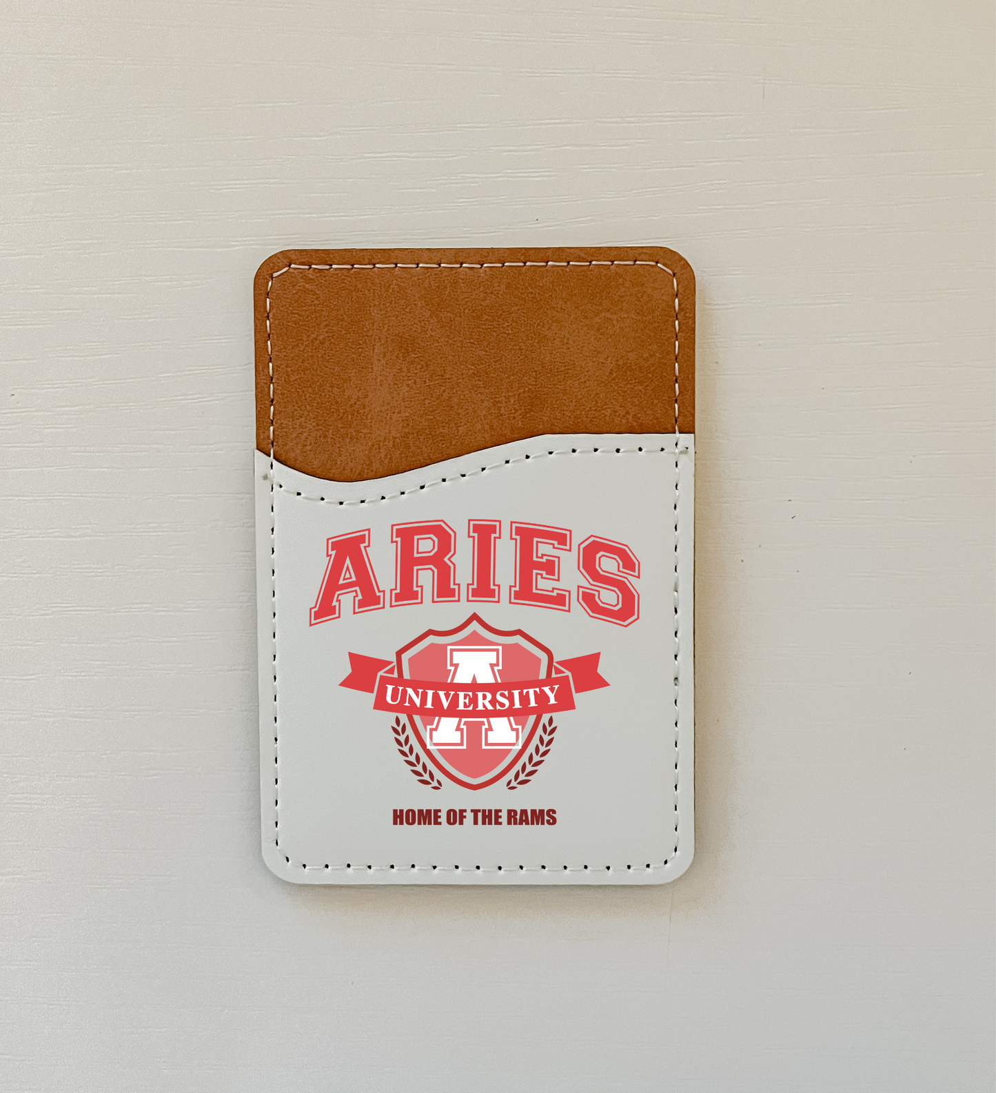 Zodiac University Leather Card Holder