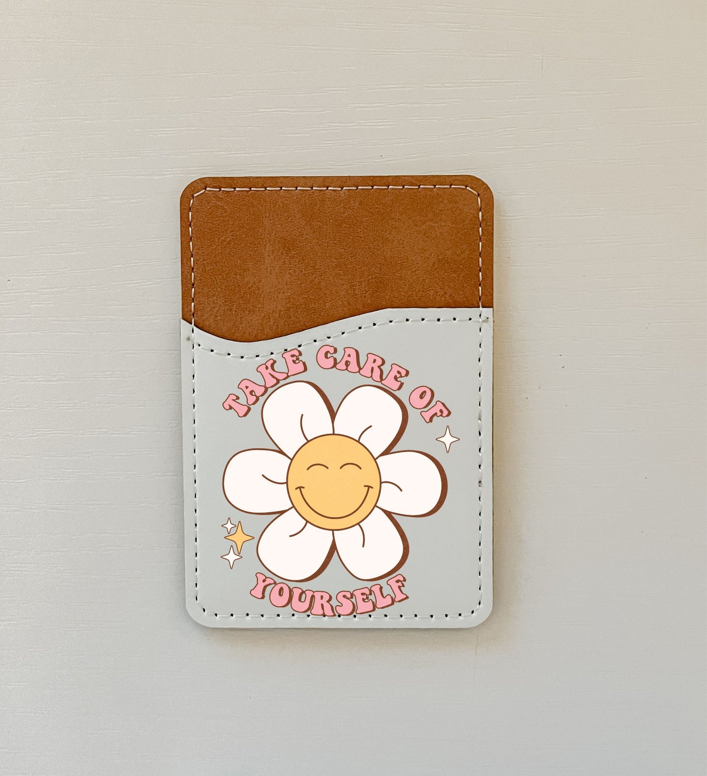 Groovy Flower Leather Card Holder (6 Options)