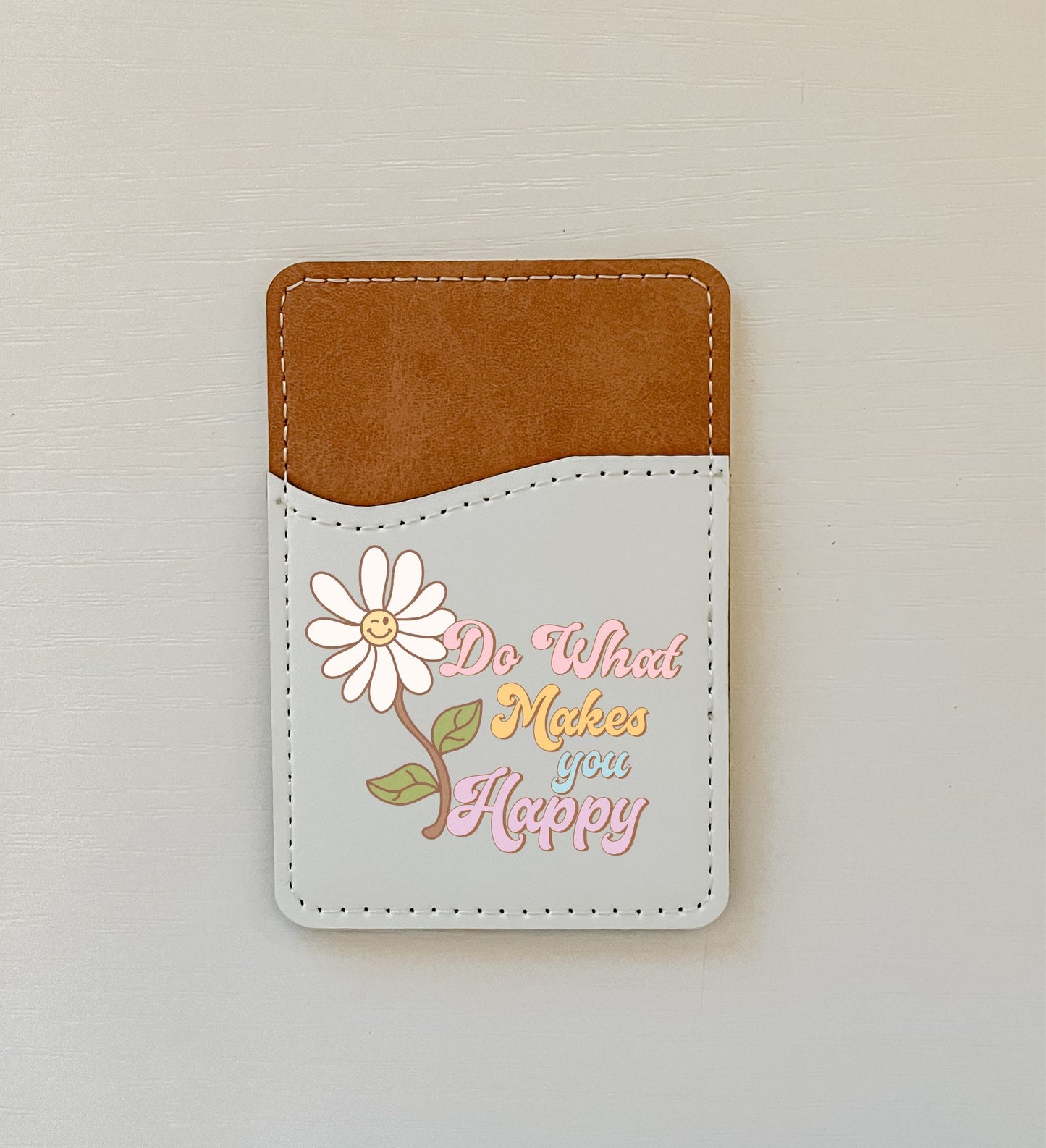 Groovy Flower Leather Card Holder (6 Options)
