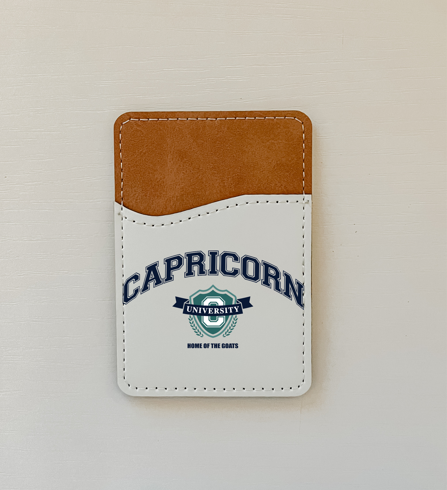 Zodiac University Leather Card Holder