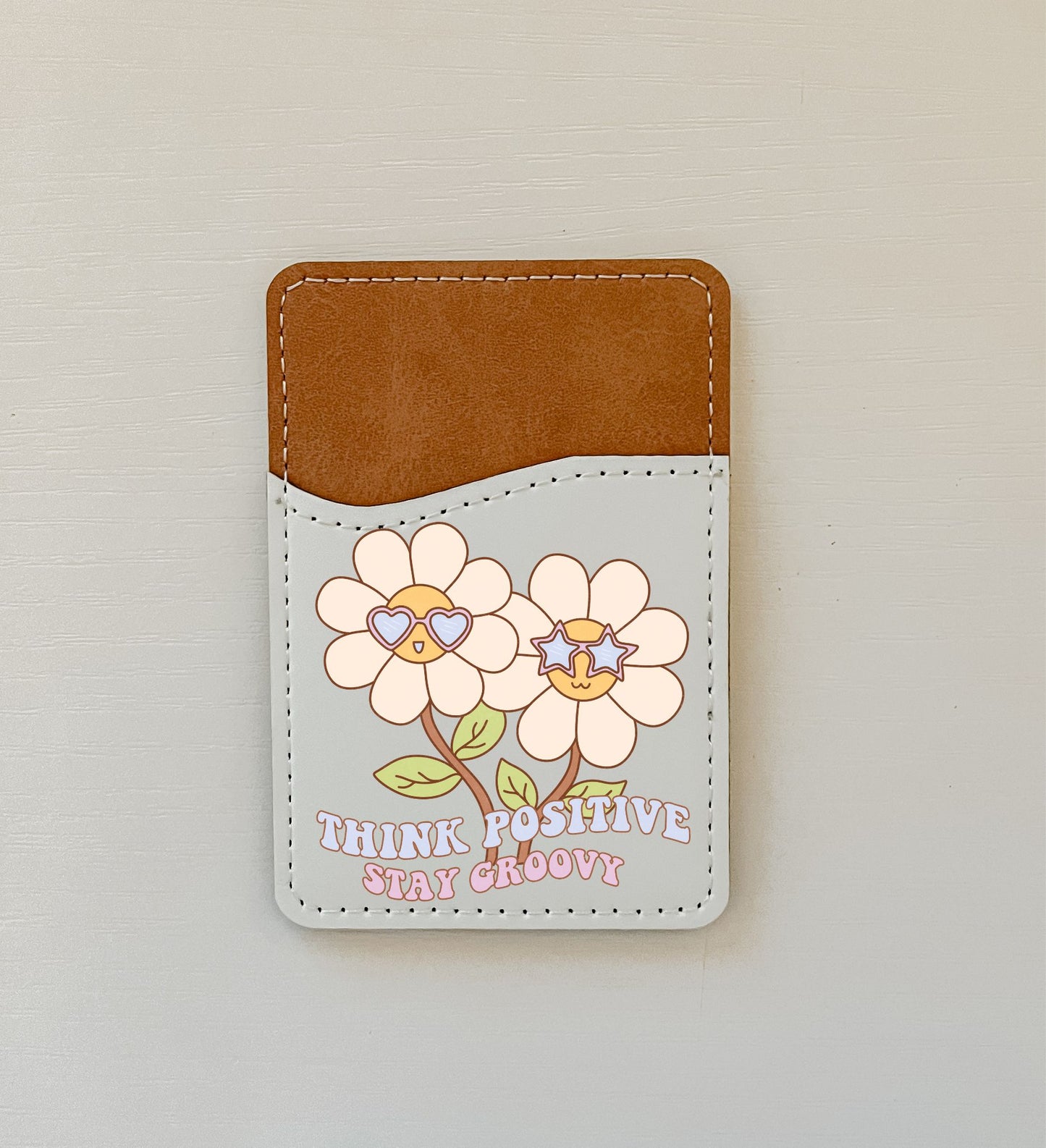 Groovy Flower Leather Card Holder (6 Options)