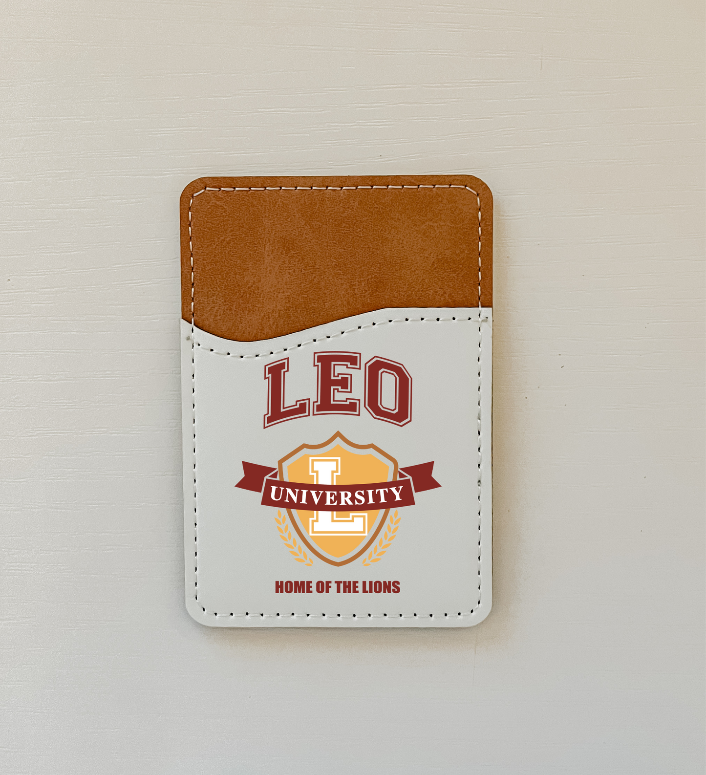 Zodiac University Leather Card Holder
