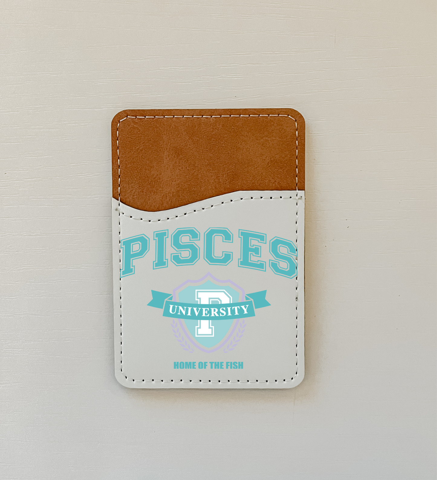 Zodiac University Leather Card Holder