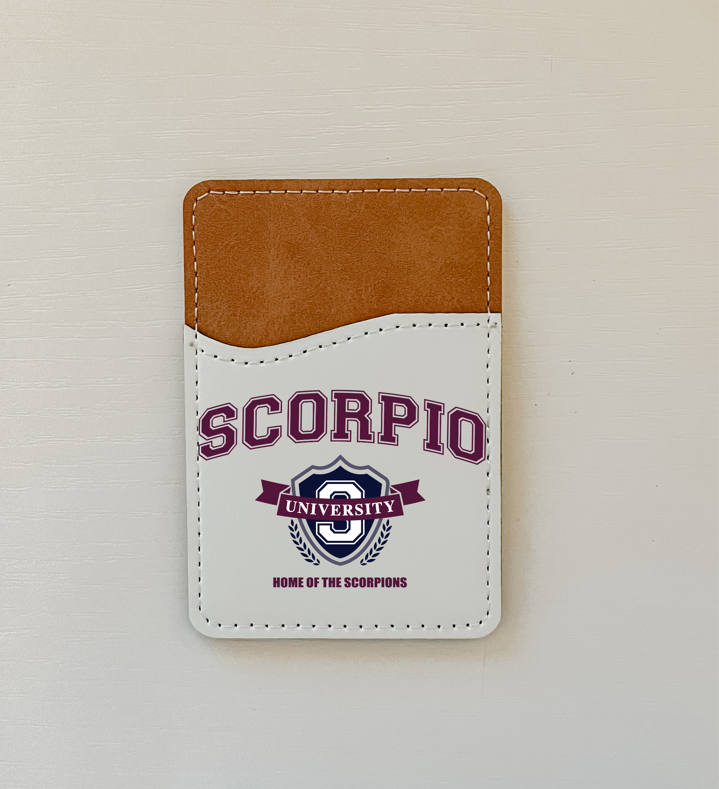 Zodiac University Leather Card Holder
