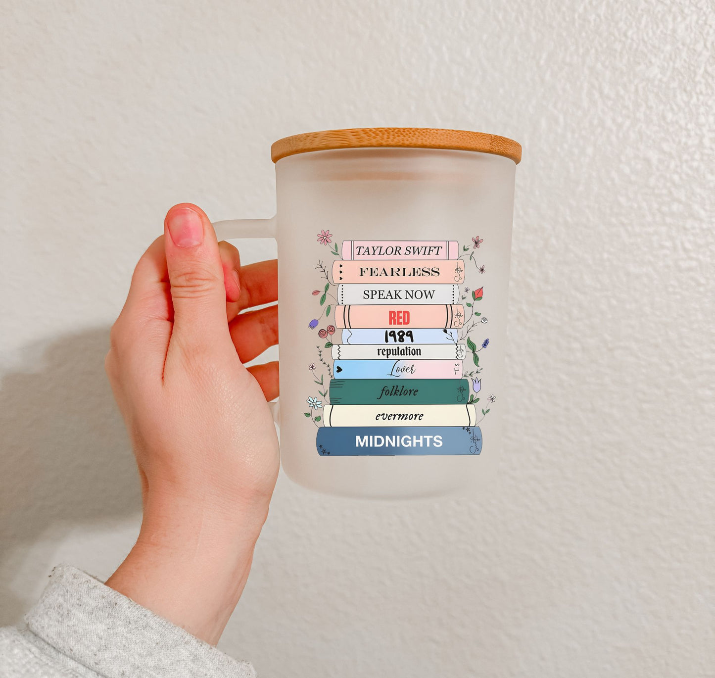 17 oz Frosted Glass Mug | TS Collection (27 Options)