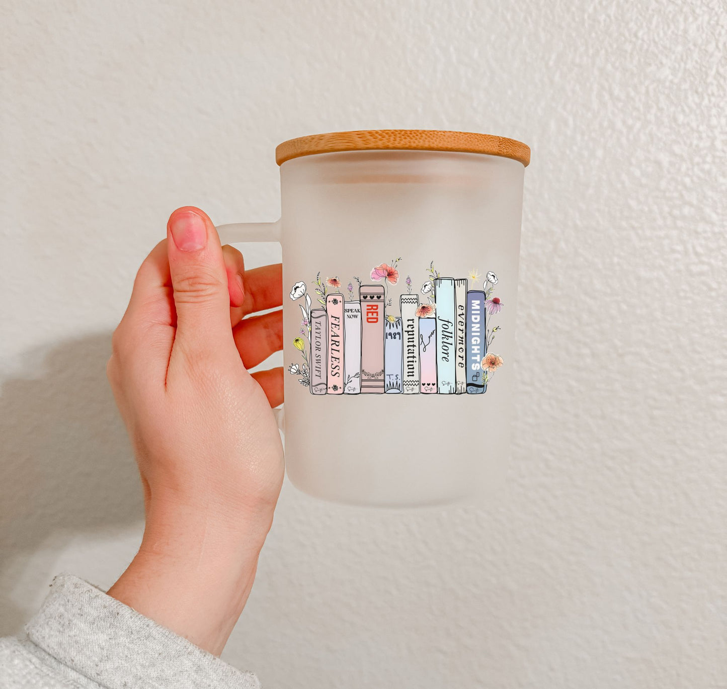 17 oz Frosted Glass Mug | TS Collection (27 Options)