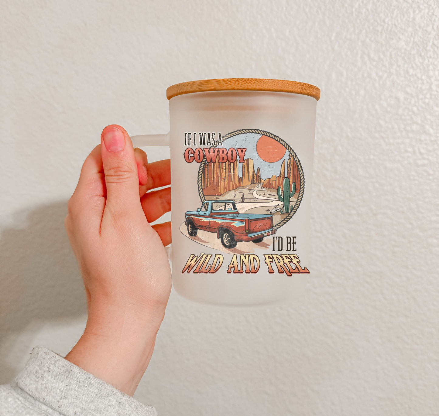 17 oz Frosted Glass Mug | Western Vibes (15 Options)