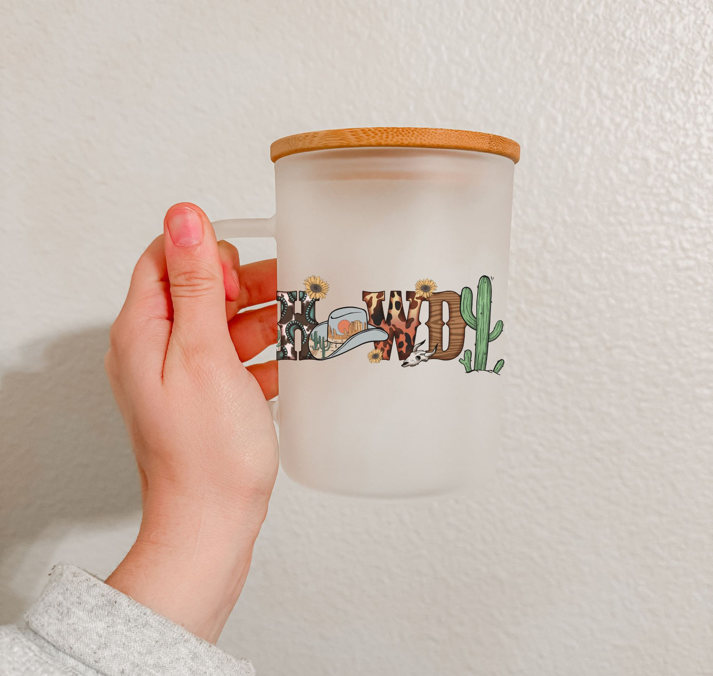 17 oz Frosted Glass Mug | Western Vibes (15 Options)