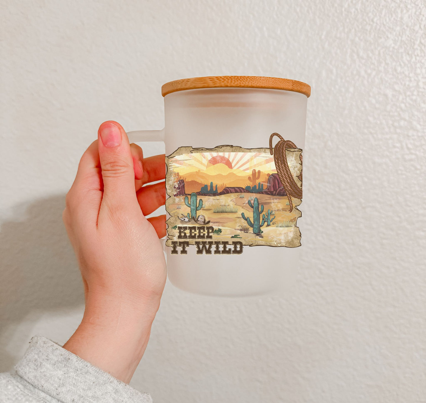 17 oz Frosted Glass Mug | Western Vibes (15 Options)