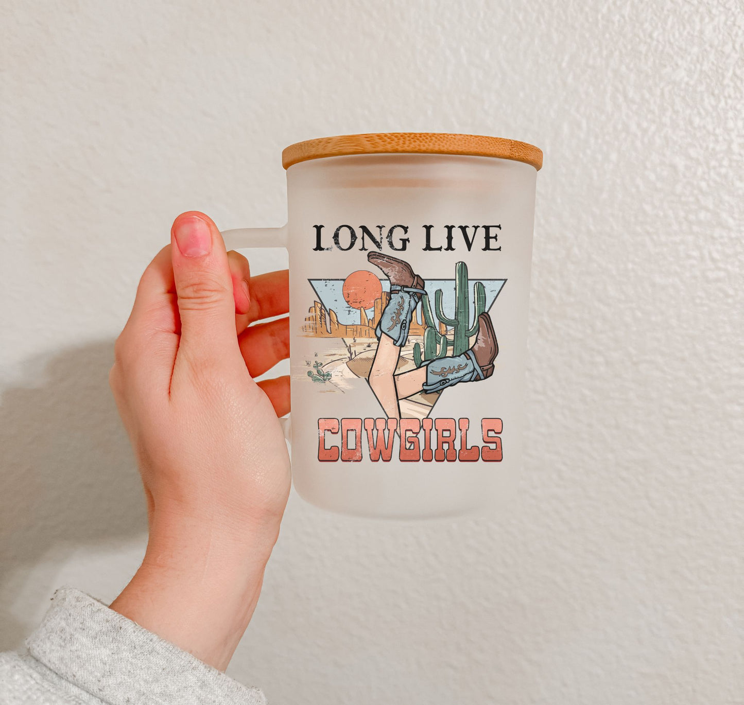 17 oz Frosted Glass Mug | Western Vibes (15 Options)