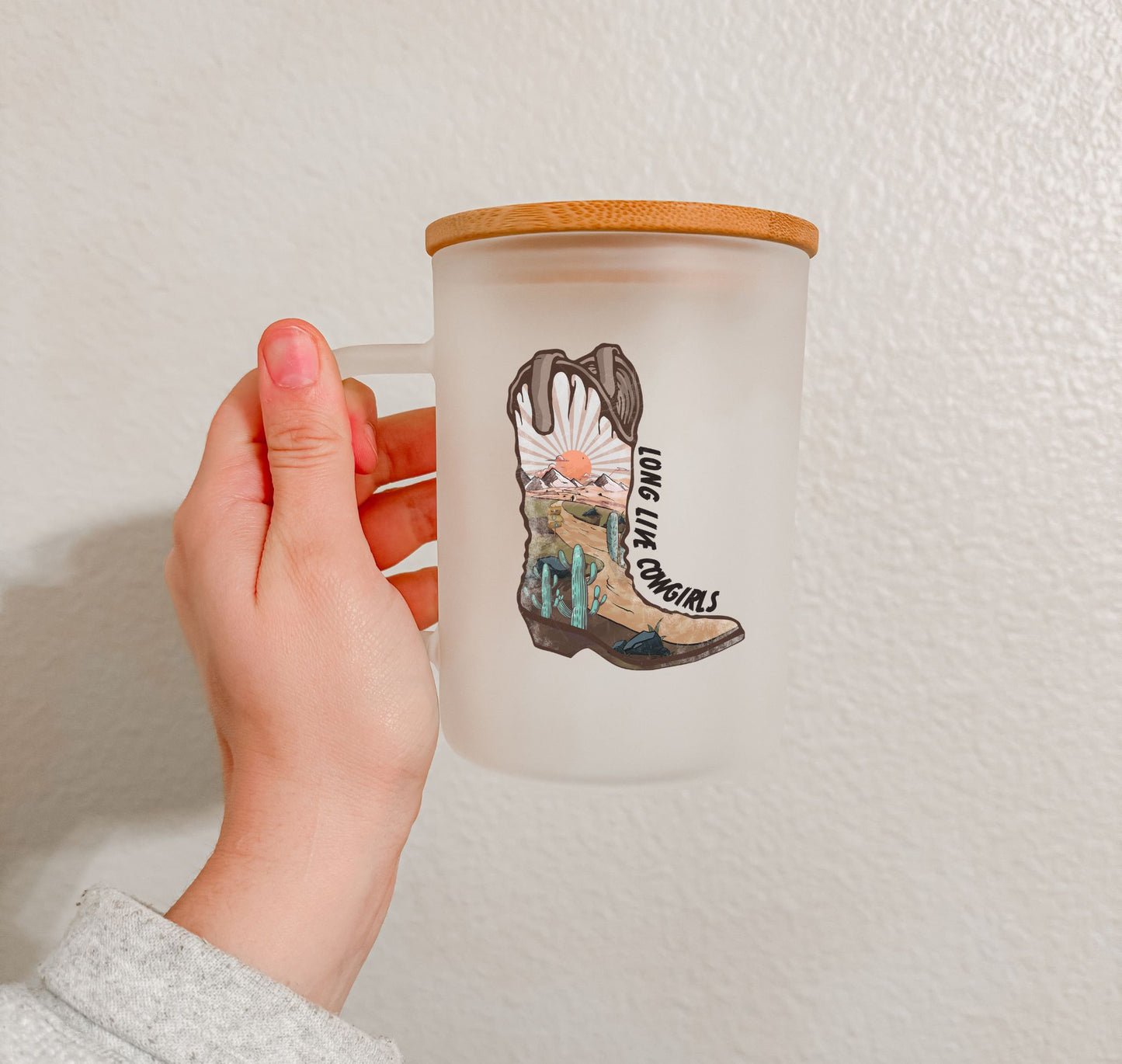 17 oz Frosted Glass Mug | Western Vibes (15 Options)