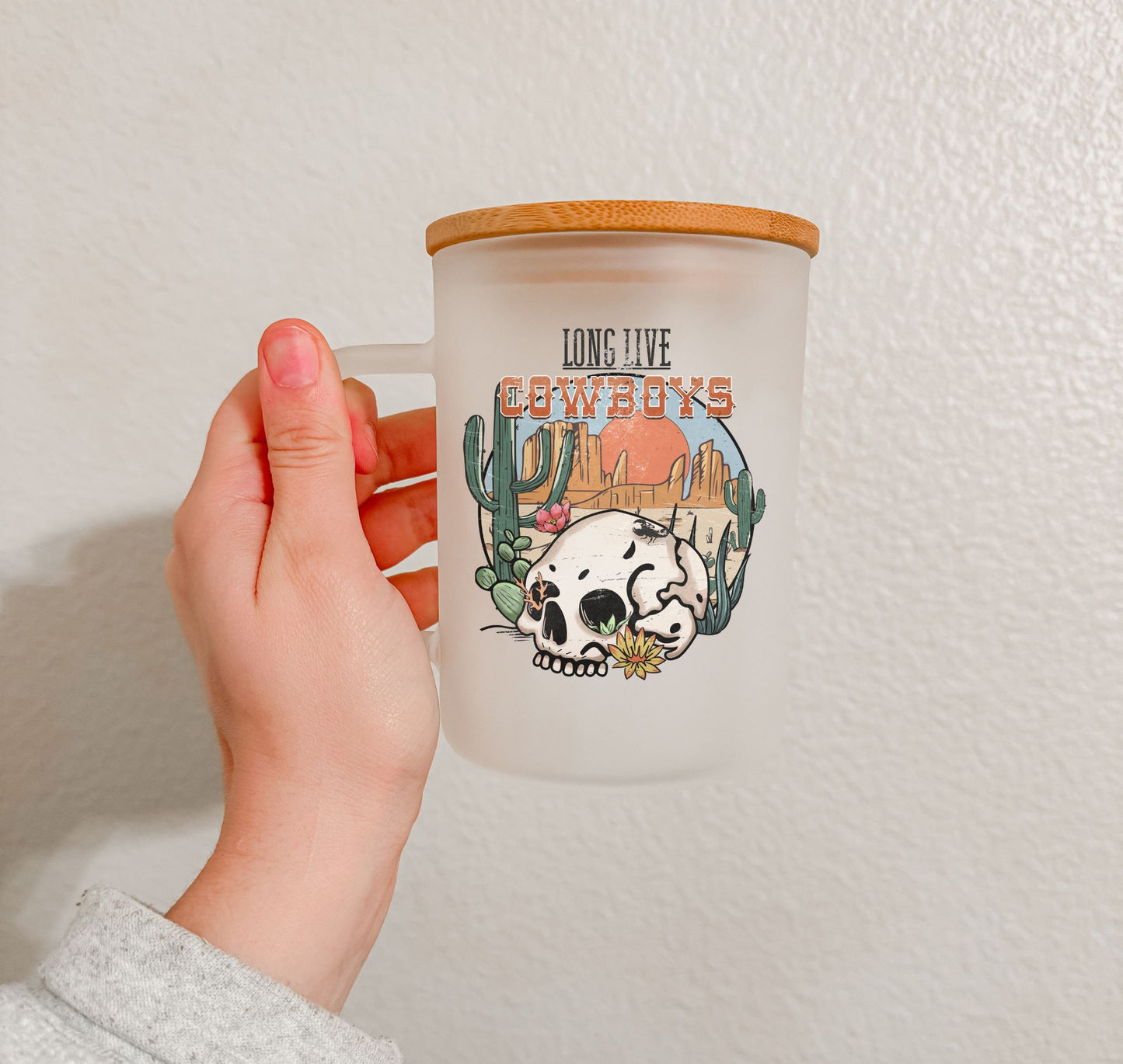17 oz Frosted Glass Mug | Western Vibes (15 Options)