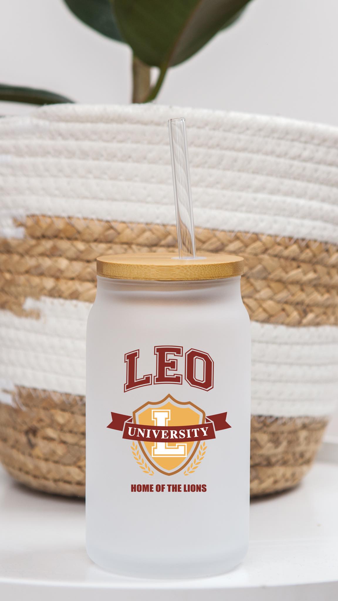 16 oz frosted glass | Zodiac University (12 Options)