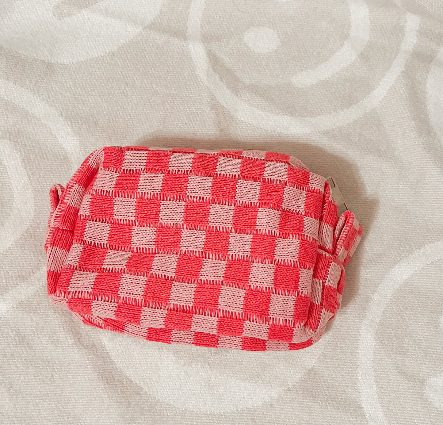 Small Checkered Cosmetic Bags
