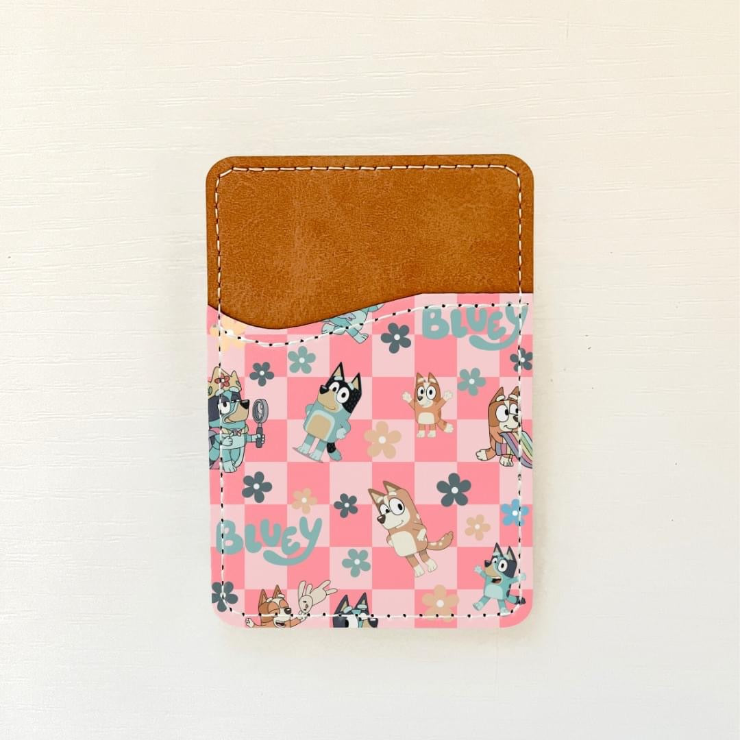 Spring Bluey Leather Card Holder (3 Options)