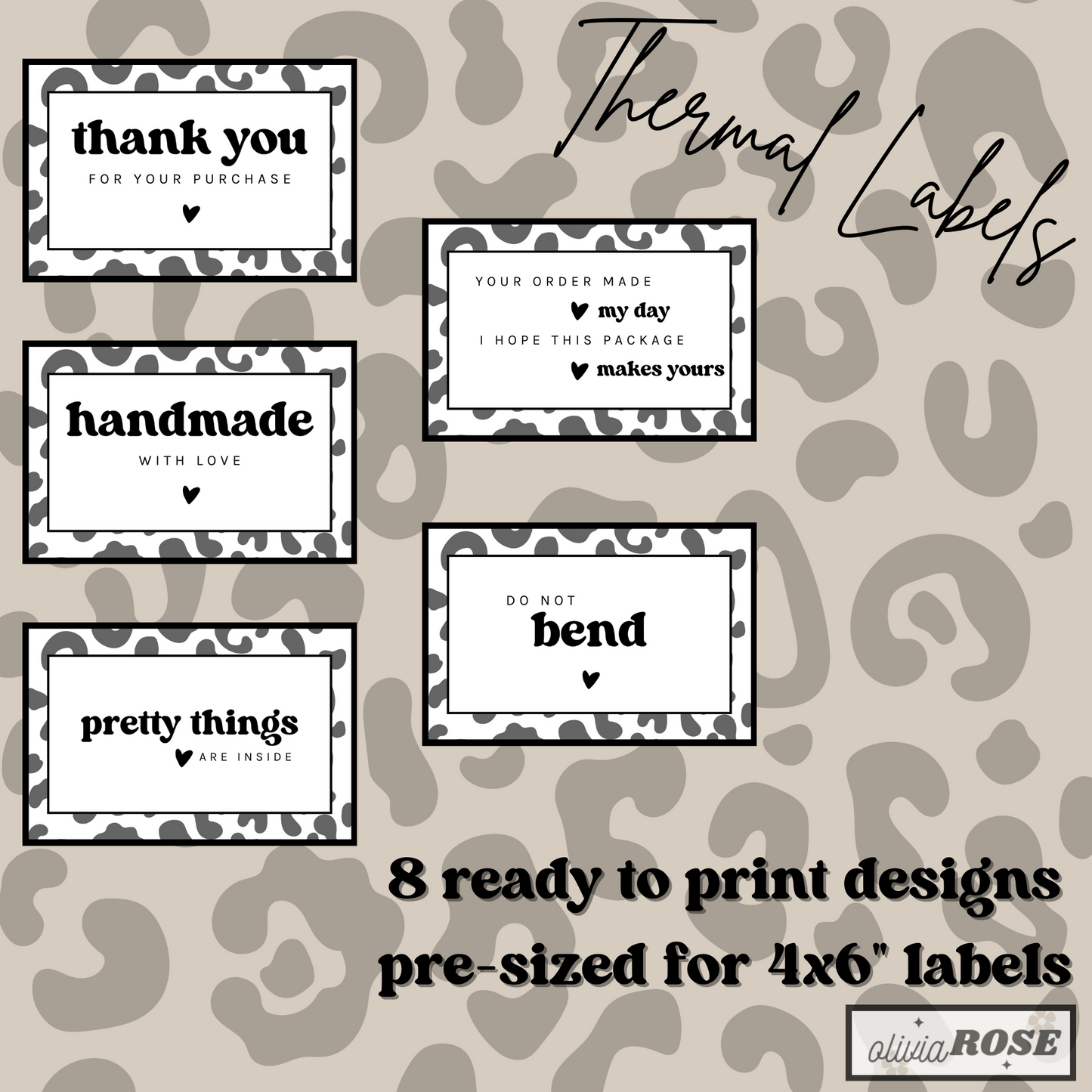 Leopard Order Sticker Bundle | Digital Download