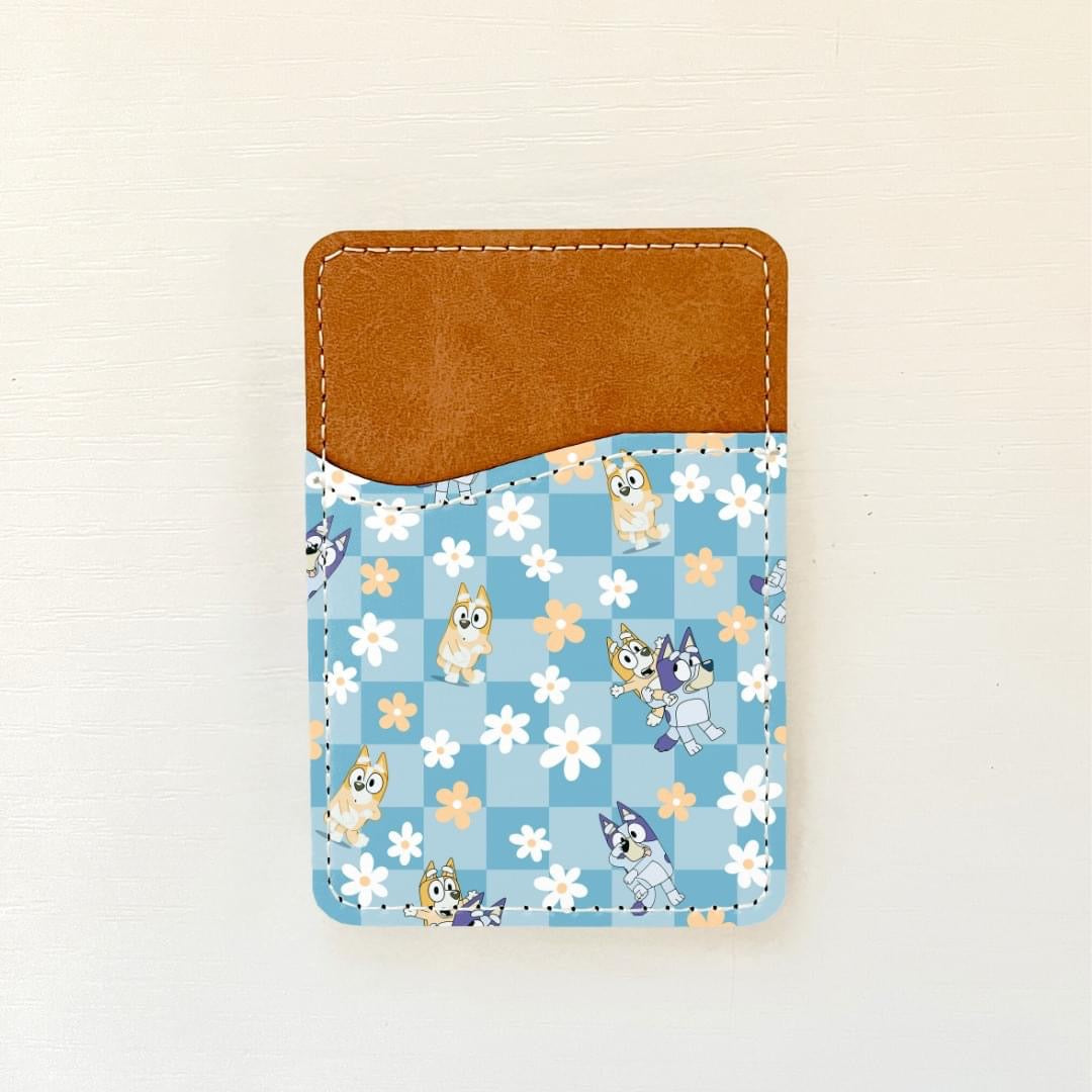 Spring Bluey Leather Card Holder (3 Options)