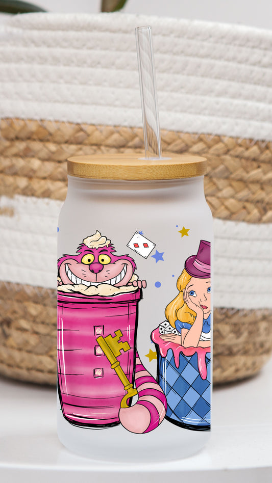 16 oz Frosted Glass Can | Wonderland