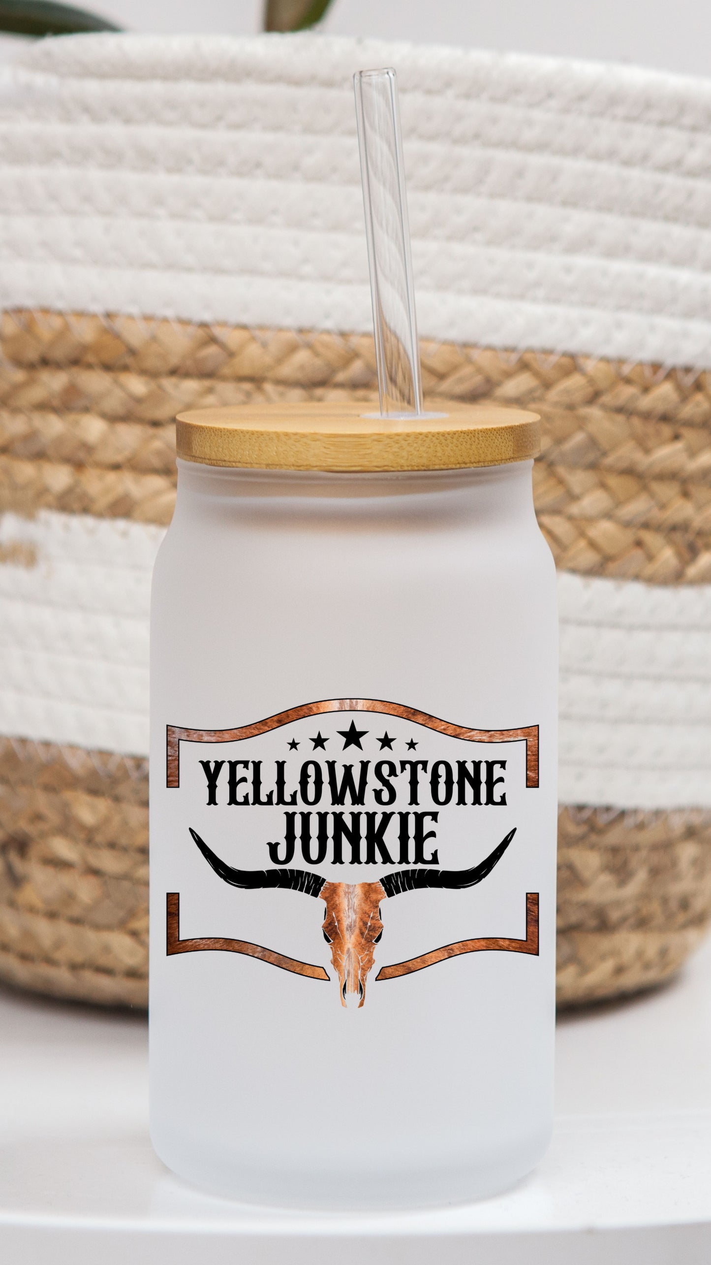 16 oz Frosted Glass Can | Yellowstone (3 Options)