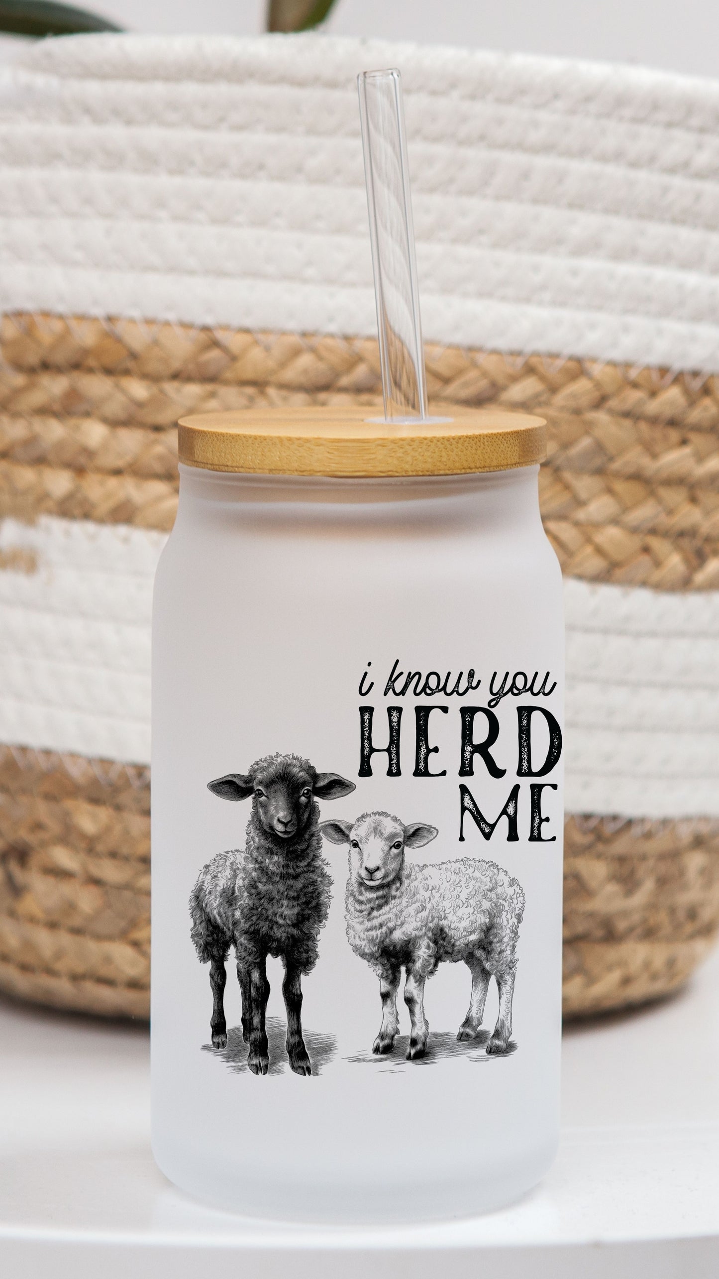 16 oz Frosted Glass Can | Farmer Vibes (10 Options)