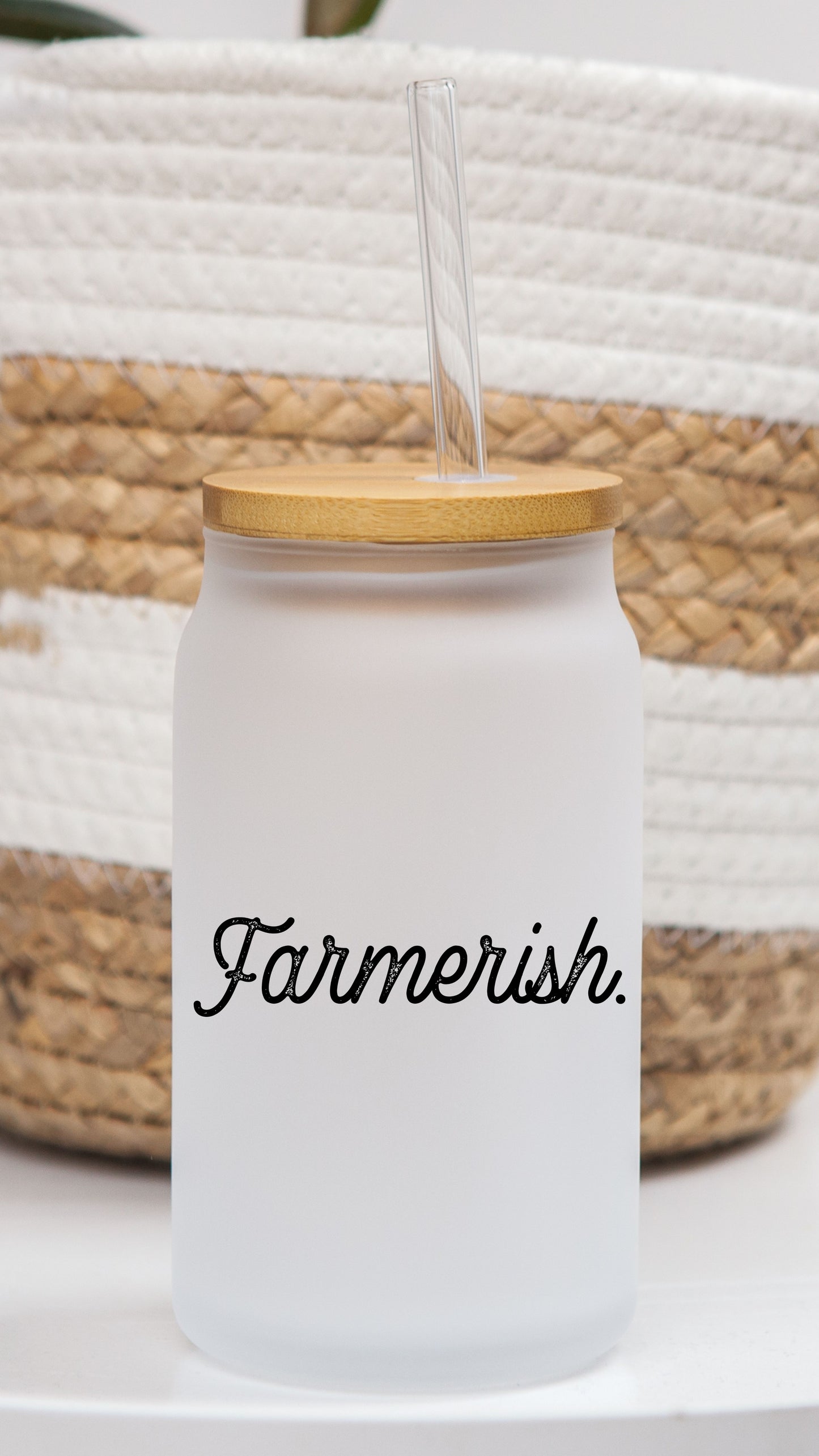 16 oz Frosted Glass Can | Farmer Vibes (10 Options)