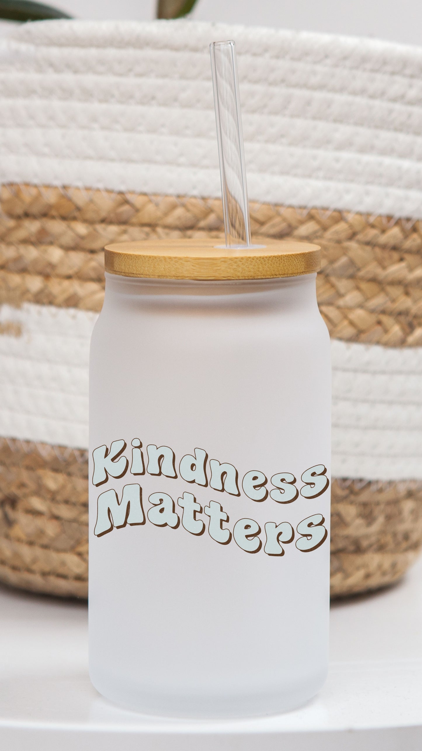 16 oz Frosted Glass Can | Retro Be Kind (9 Options)