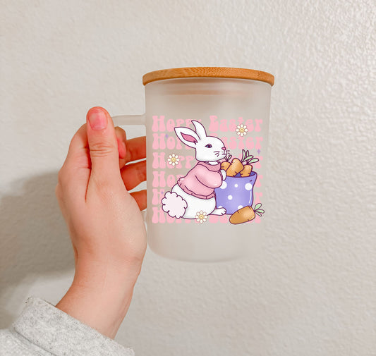 17 oz Frosted Glass Mug | Easter (22 Options)