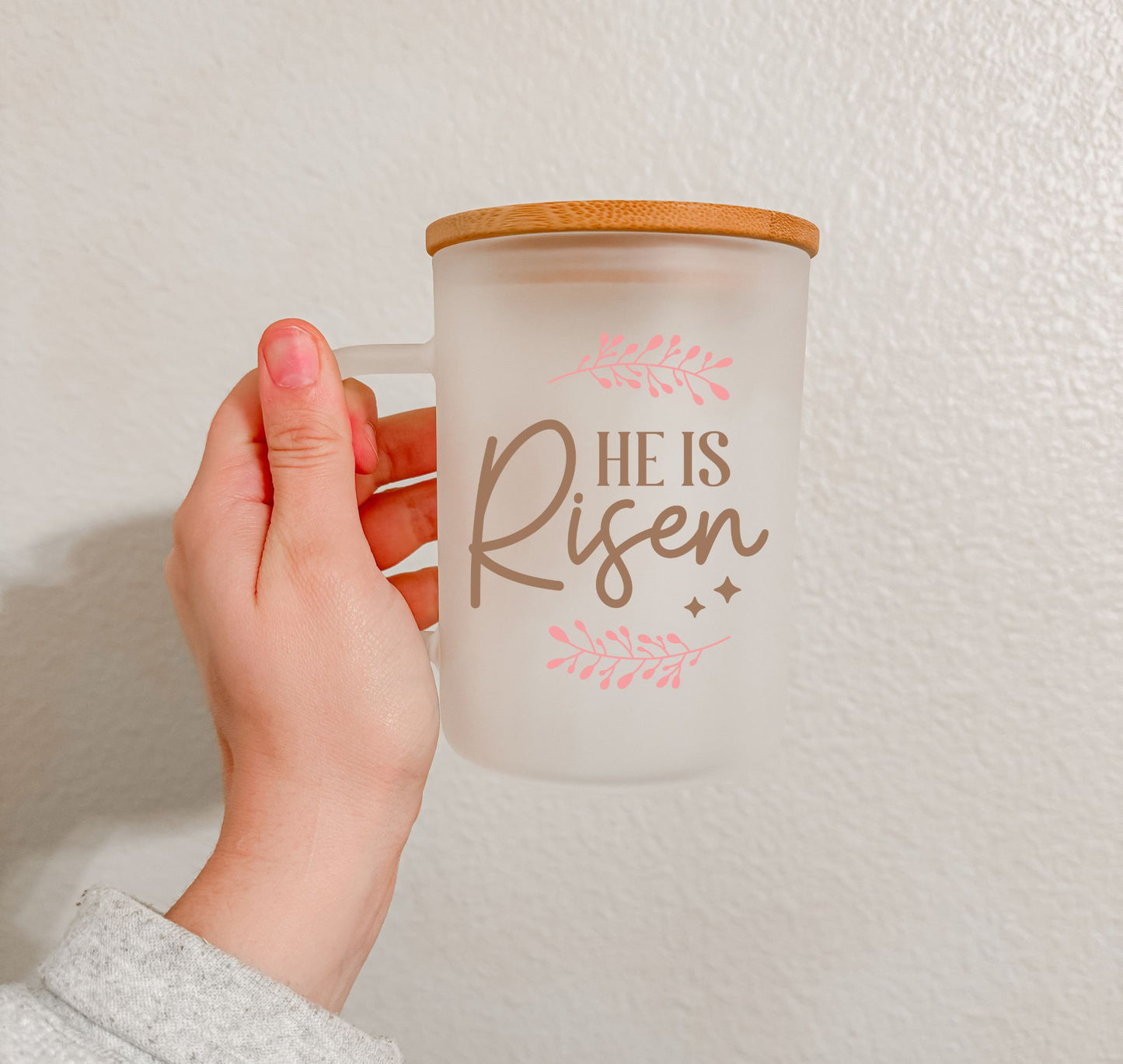 17 oz Frosted Glass Mug | Groovy Easter (11 Options)