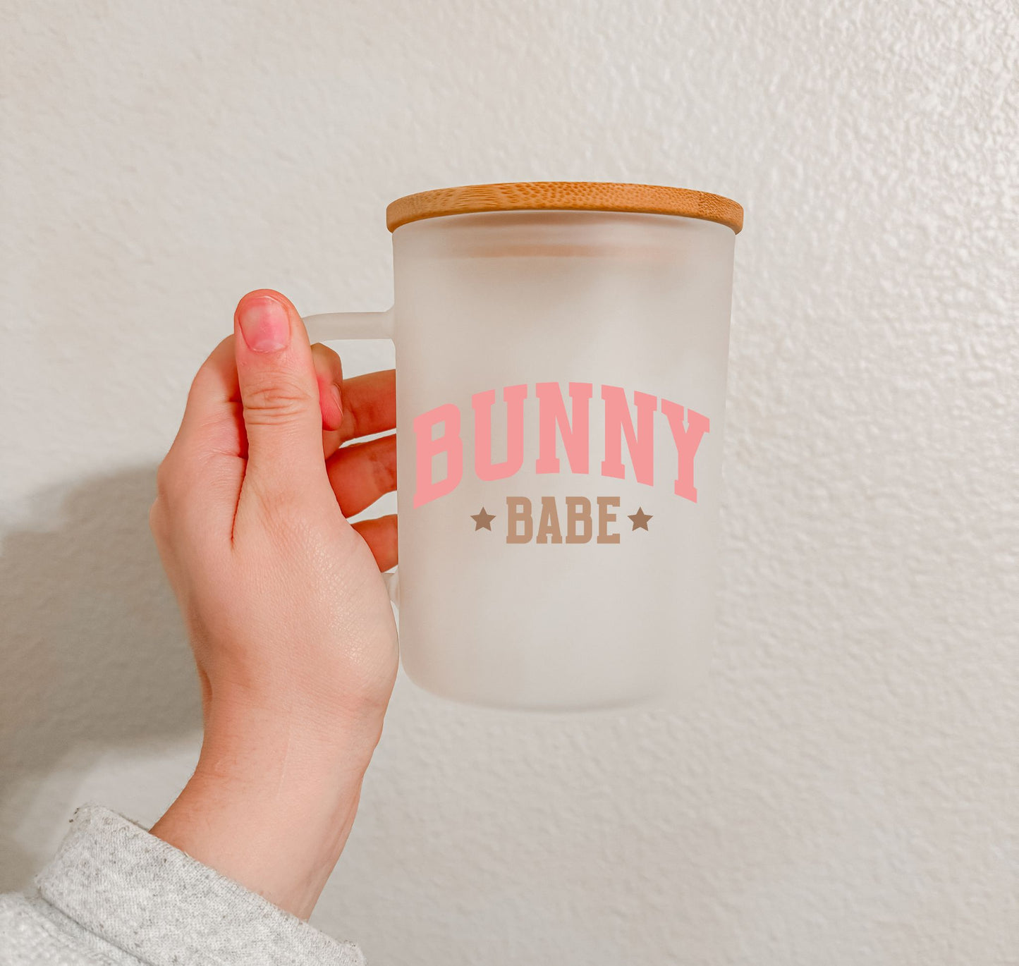 17 oz Frosted Glass Mug | Groovy Easter (11 Options)