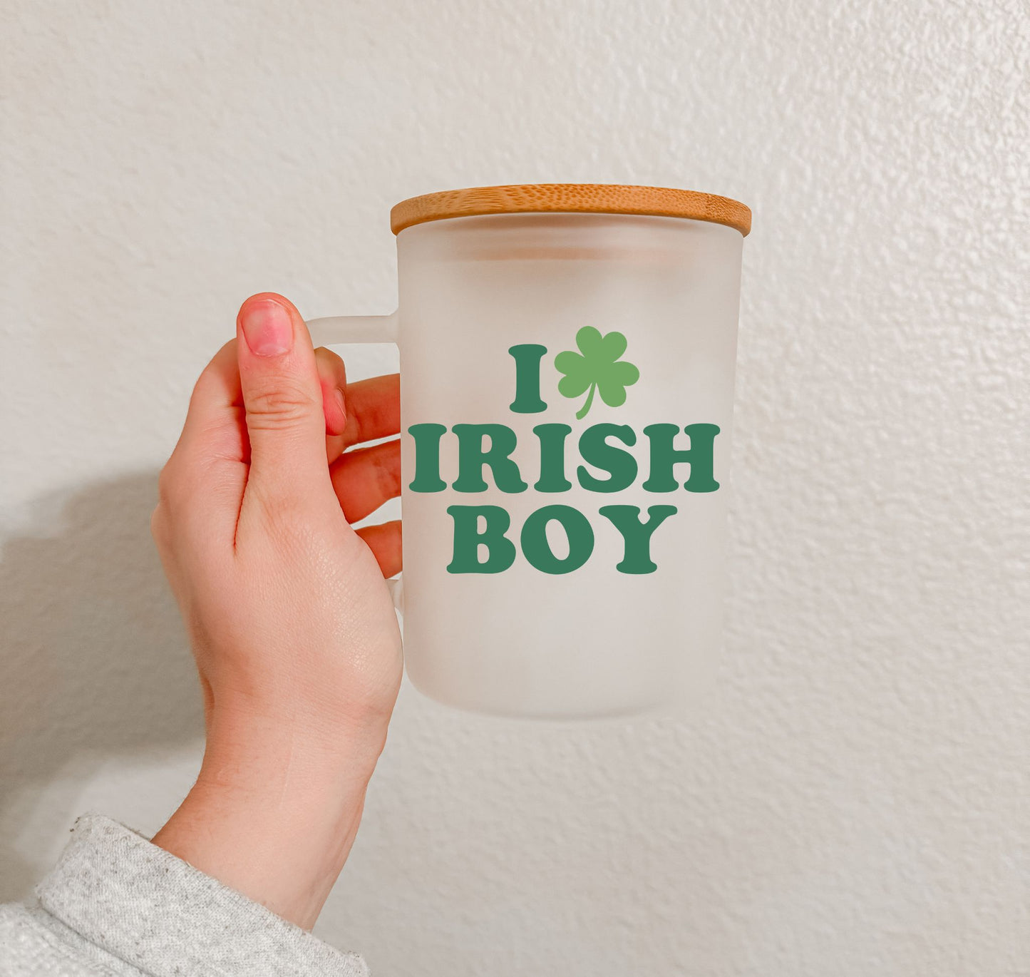 17 oz Frosted Glass Mug | St. Patty's (28 Options)