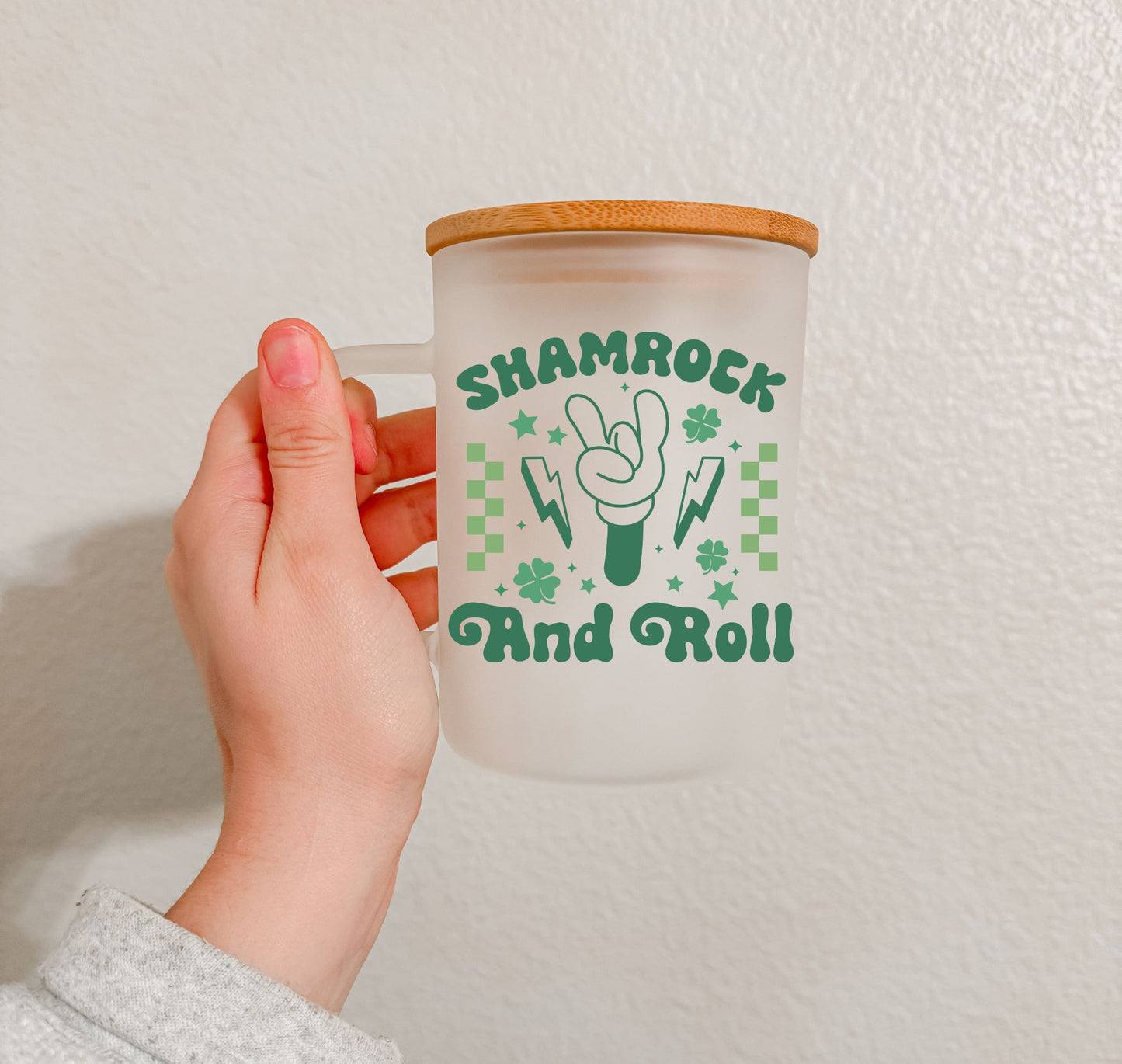 17 oz Frosted Glass Mug | St. Patty's (28 Options)