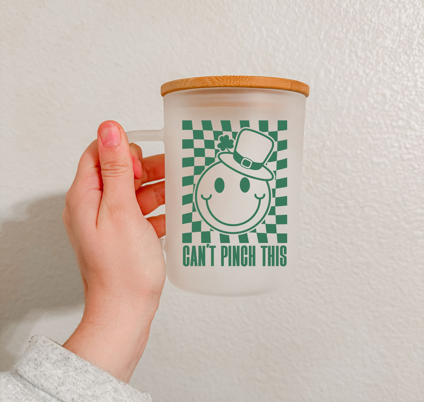 17 oz Frosted Glass Mug | St. Patty's (28 Options)