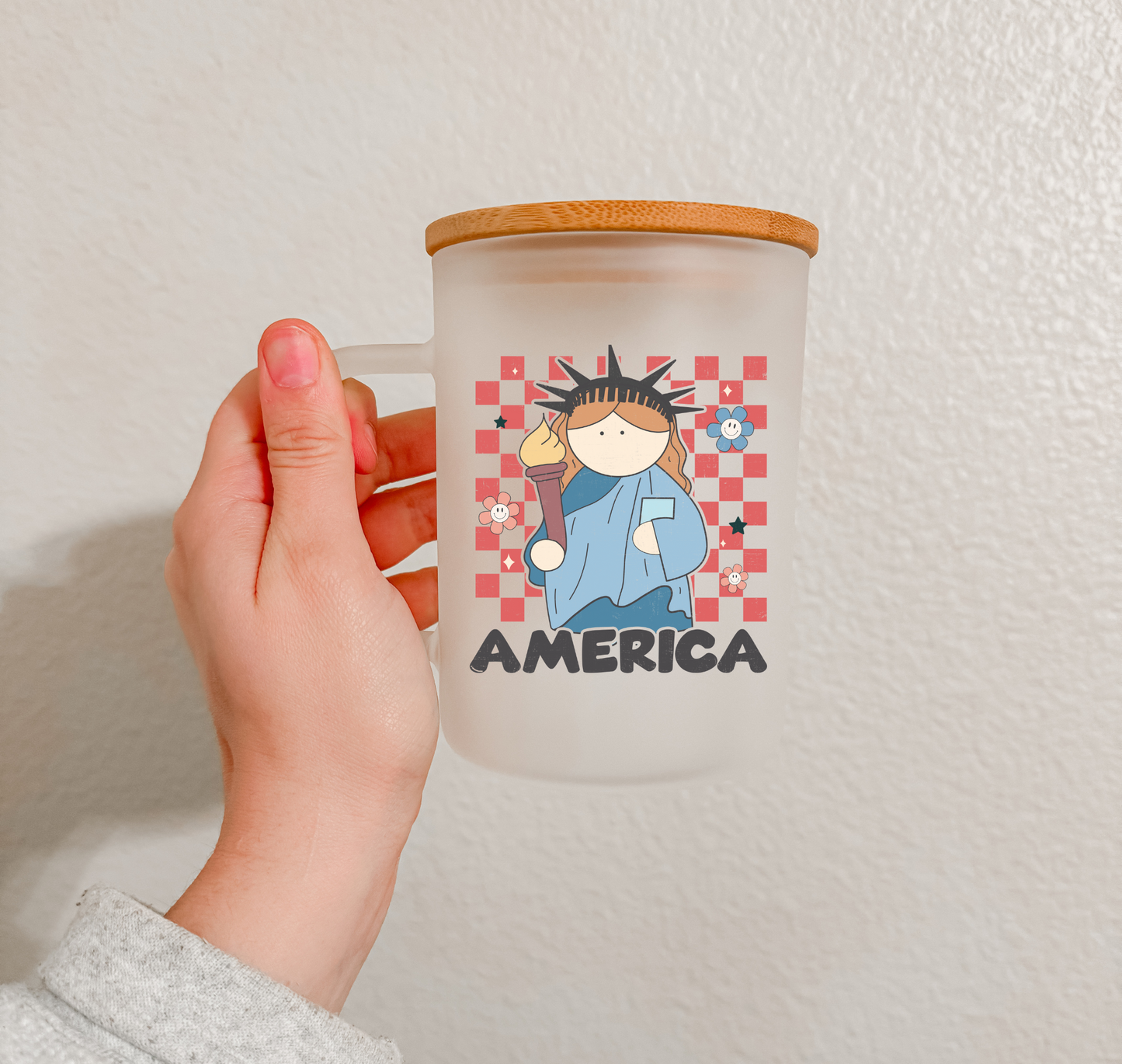 17 oz Frosted Glass Mug | Independence Vibes (15 Options)