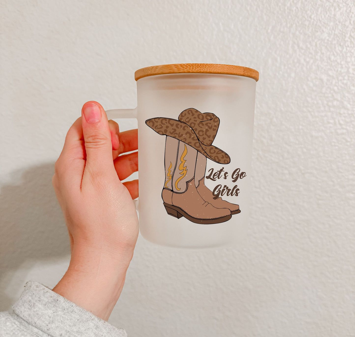 17 oz Frosted Glass Mug | Cowgirl Vibes (10 Options)