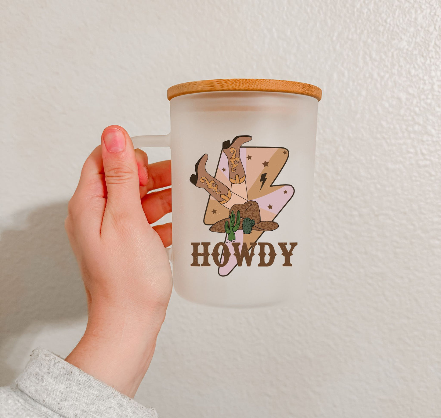 17 oz Frosted Glass Mug | Cowgirl Vibes (10 Options)