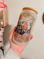 ‘23 Eras Tour Glass Can with lid and straw
