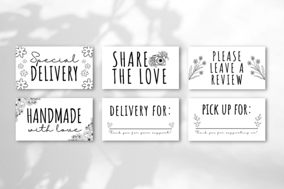 Floral Thermal Label Stickers Bundle | Digital Download