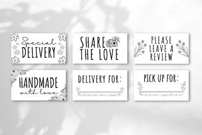 Floral Thermal Label Stickers Bundle | Digital Download