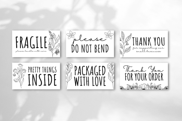 Floral Thermal Label Stickers Bundle | Digital Download