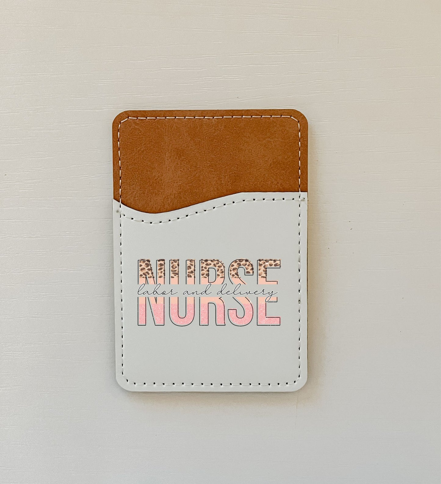 Cheetah Nurse Leather Card Holder (9 Options)