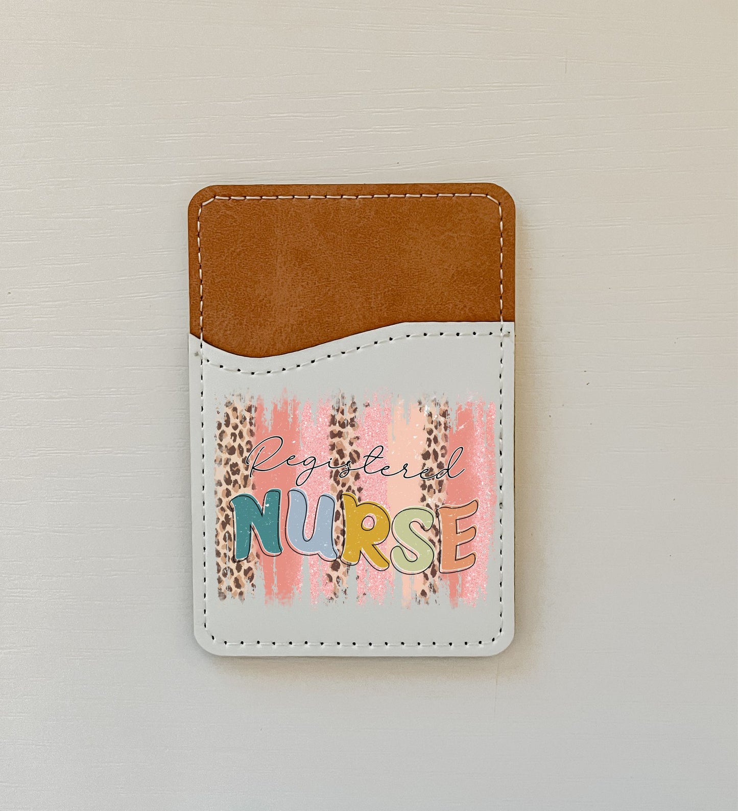 Cheetah Nurse Leather Card Holder (9 Options)